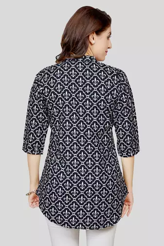  crepe printed short kurti