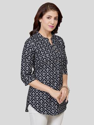  crepe printed short kurti 3