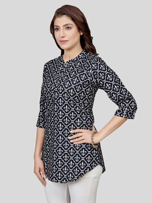  crepe printed short kurti 4