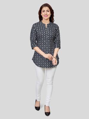  crepe printed short kurti 5