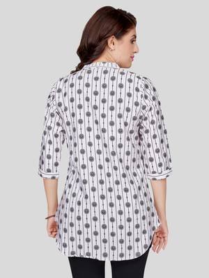  crepe printed short kurti 2