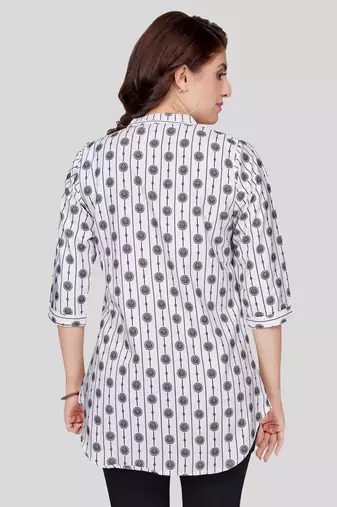  crepe printed short kurti