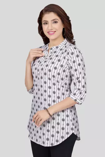  crepe printed short kurti