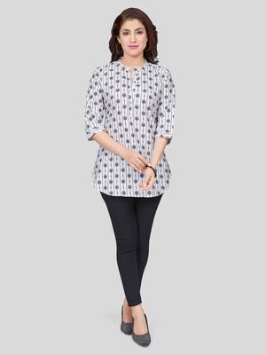  crepe printed short kurti 5