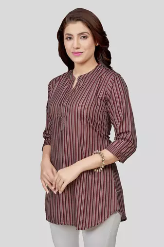  crepe printed short kurti