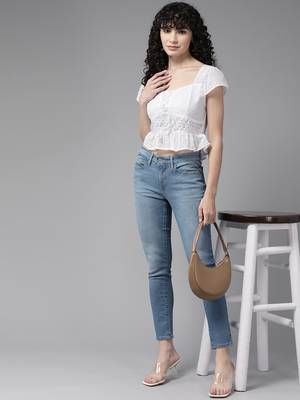 Aarika womens white color cotton top 5