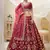 Dazzling Red Embroidered Work Art Silk Bridesmaid Lehenga Choli