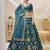 Dazzling Blue Embroidered Work Art Silk Bridesmaid Lehenga Choli