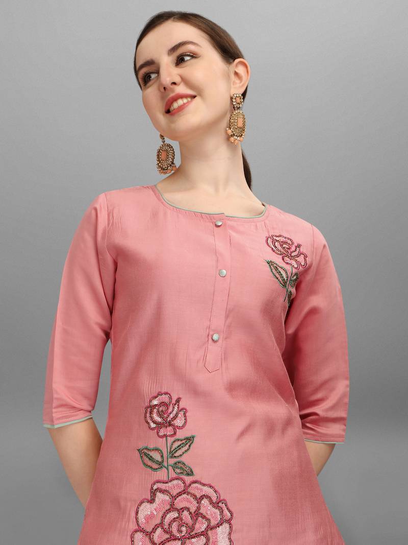 Berrylicious Designer Women's Embroidered Kurta with Pant and Dupatta Set