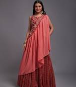 Maroon Colour Embroidered Attractive Party Wear Lehenga choli 