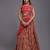Gajari Colour Embroidered Attractive Party Wear  Lehenga choli 