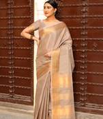 CHIKU TUSSAR PRETTY SAREE