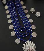 Blue Pipe Necklace Set