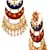 Designer Gold Plated Meenakari Blue Maroon Large Chandelier Earring for Women