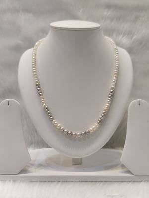 Mannat raj pearls and jewellers natural fresh water hyderabadi pearls daily wear designer necklace set 1