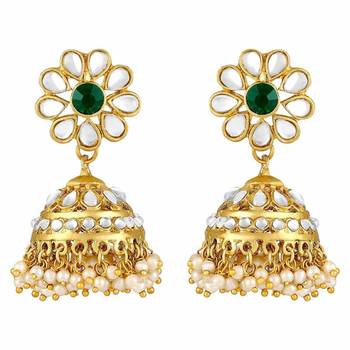 Gold plated traditional kundan pearl choker jewellery set for women 3