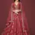 Attractive Red Sequins Slub Silk Wedding Lehenga Choli with Dupatta