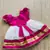 Baby girls cotton silk midi/knee length festive/wedding pattu dress