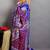 Blue Pure Silk Kantha Stitch Saree With Blouse Piece