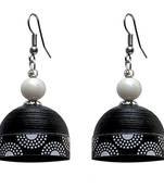 Black trendy Quilled jhumkas