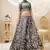 Grey Art Silk Sequince Foil & Zari Embroidery Work Wedding Festival Party Wear Designer Lehenga Choli