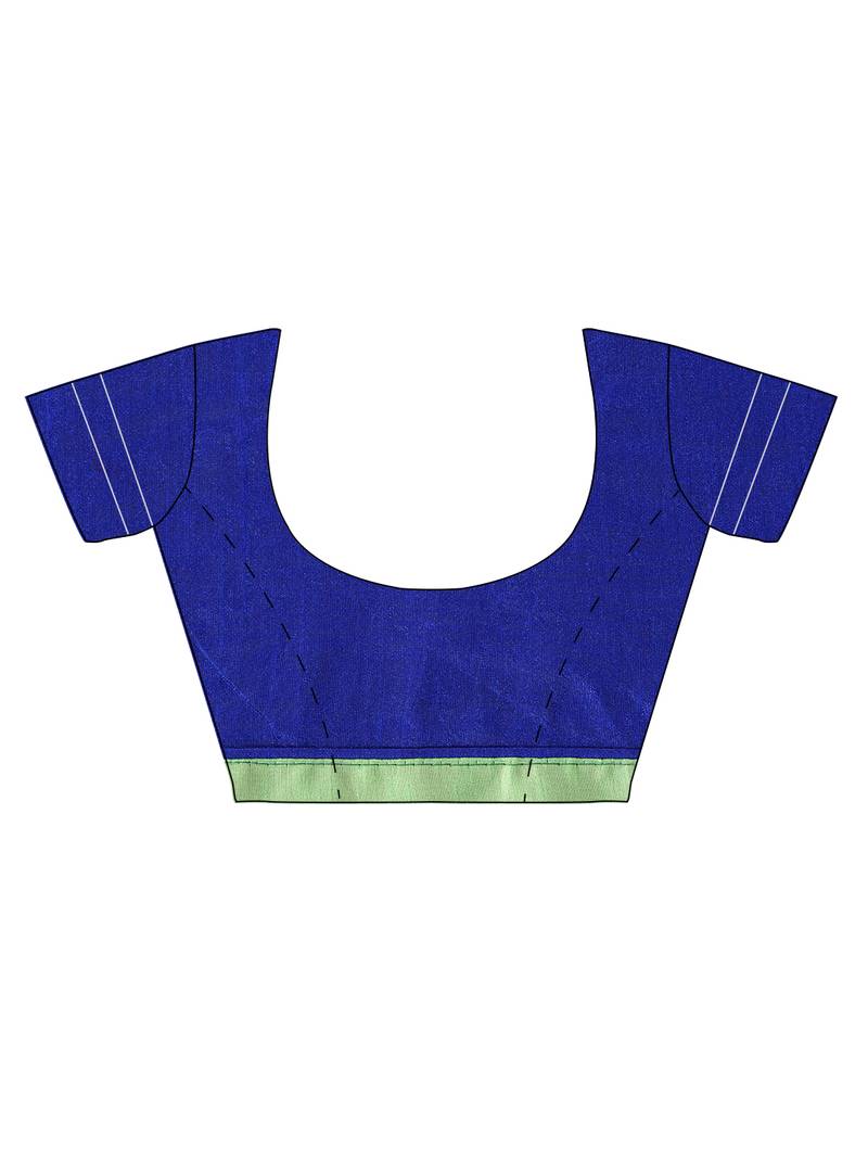 Hand Dyed Green Printed Georgette Sustainable Saree