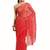 Geroo Jaipur Red Handcrafted Gota Jaal Chiffon Saree