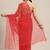 Geroo Jaipur Red Handcrafted Gota Jaal Chiffon Saree