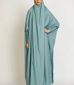 ice blue daily wear jilbab with matching hijab