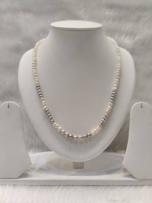 Mannat raj pearls and jewellers natural fresh water hyderabadi pearls daily wear designer necklace set 2
