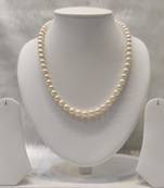 Mannat raj pearls and jewellers natural fresh water hyderabadi pearls daily wear designer necklace set