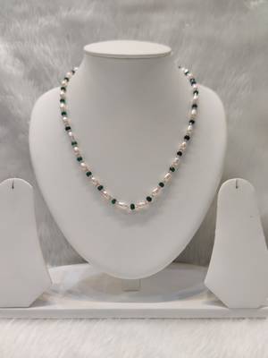 Mannat raj pearls and jewellers natural fresh water hyderabadi pearls unique designer necklace set 1