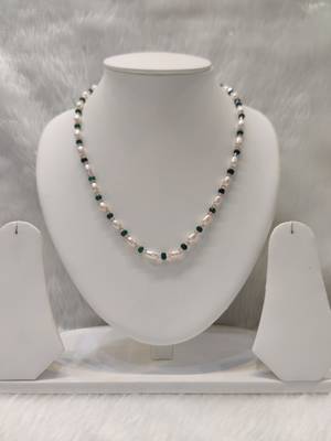 Mannat raj pearls and jewellers natural fresh water hyderabadi pearls unique designer necklace set 2