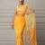 Yellow Shaded Hand Embroidered Chiffon Saree