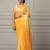 Yellow Shaded Hand Embroidered Chiffon Saree