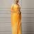 Yellow Shaded Hand Embroidered Chiffon Saree