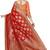 Trendmalls  Red Silk Embroidered Jacquard Work Party Wear Saree With Blouse