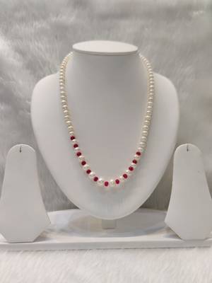Mannat raj pearls and jewellers natural fresh water hyderabadi pearls exclusive designer necklace set 1