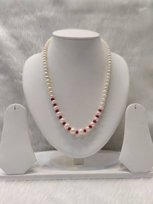 Mannat raj pearls and jewellers natural fresh water hyderabadi pearls exclusive designer necklace set 3