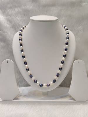 Mannat raj pearls and jewellers natural fresh water hyderabadi pearls unique designer necklace set 1