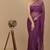 Purple Chiffon Hand Embroidered Mukaish Saree