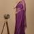 Purple Chiffon Hand Embroidered Mukaish Saree