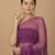 Purple Chiffon Hand Embroidered Mukaish Saree