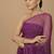 Purple Chiffon Hand Embroidered Mukaish Saree