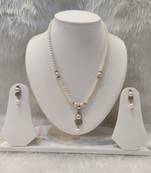 Mannat raj pearls and jewellers natural fresh water hyderabadi pearls unique designer necklace set