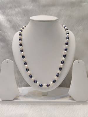 Mannat raj pearls and jewellers natural fresh water hyderabadi pearls daily wear designer necklace set 1