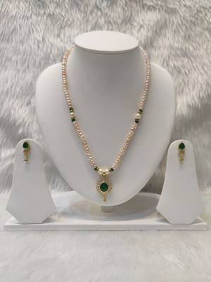 Mannat raj pearls and jewellers natural fresh water hyderabadi pearls charming and designer necklace set 1