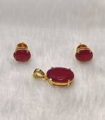 Mannat raj pearls and jewellers hyderabadi cubic zircon (cz) exclusive designer pendant set