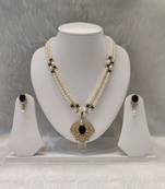 Mannat raj pearls and jewellers natural fresh water hyderabadi pearls unique designer necklace set