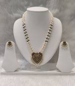 Mannat raj pearls and jewellers natural fresh water hyderabadi pearls elegant designer necklace set